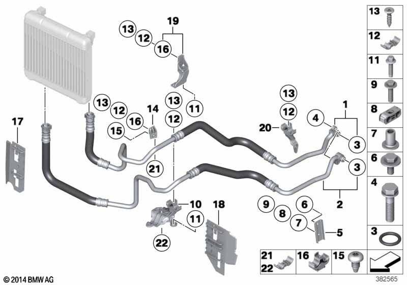 Engine oil cooler pipe