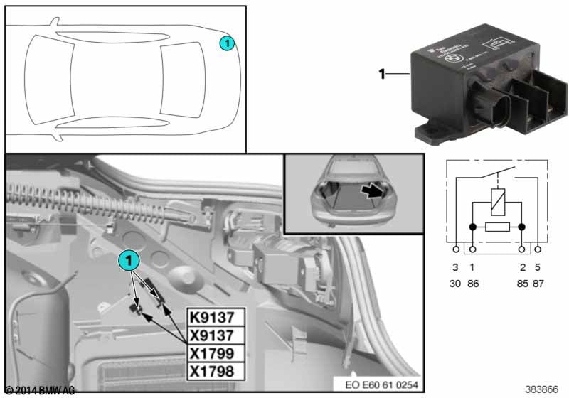 Relay for electric fan K9137