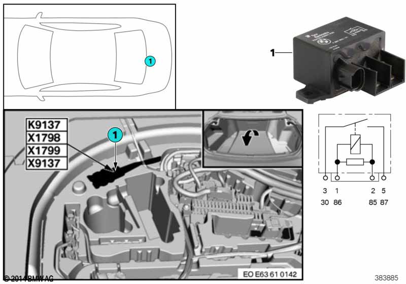 Relay for electric fan K9137