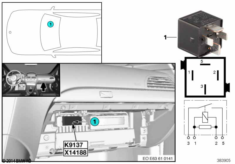 Relay for electric fan K9137