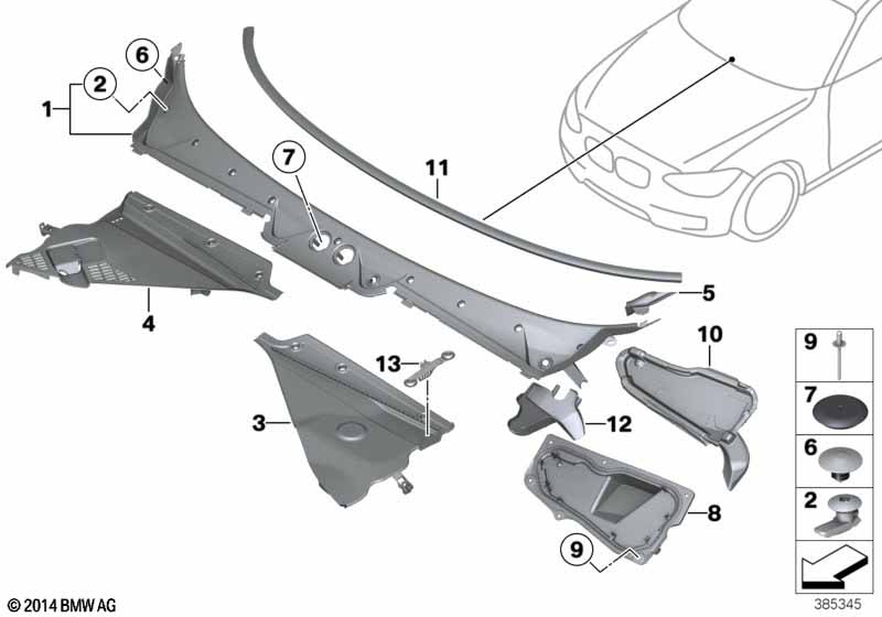 Genuine BMW 51717064092 F80 F12 F02 Clip (Inc. 530d, Alpina B7X & M135iX) | ML Performance EU Car Parts