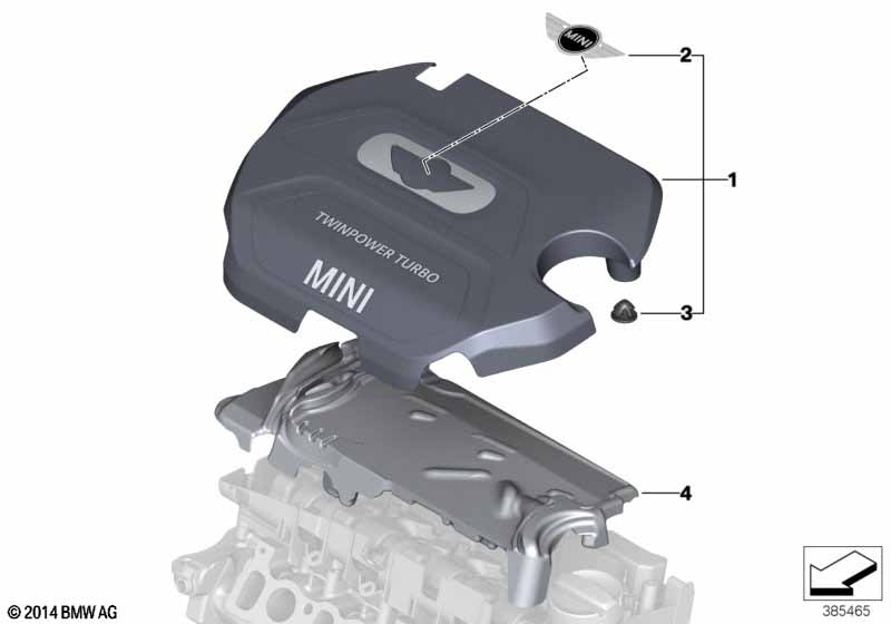 Genuine BMW 11148514200 F56 F55 Cover, Acoustic (Inc. Cooper SD ALL4, Cooper SD & Cooper D) | ML Performance UK Car Parts