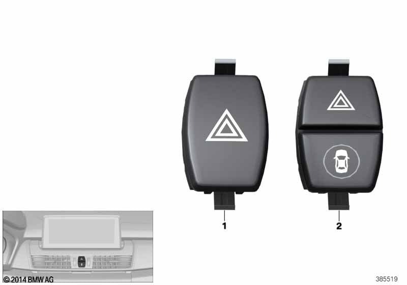 Switch for emergency flasher system