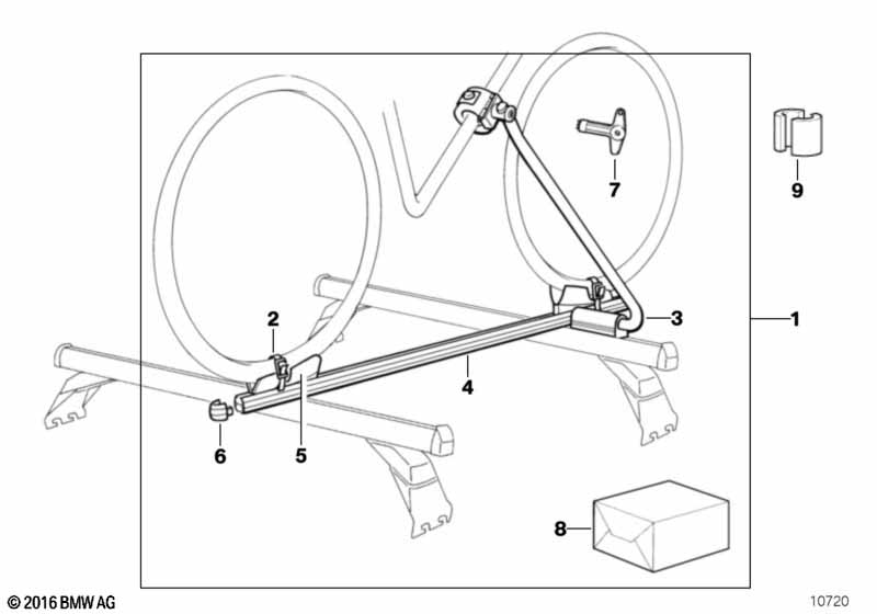 Touring bicycle holder