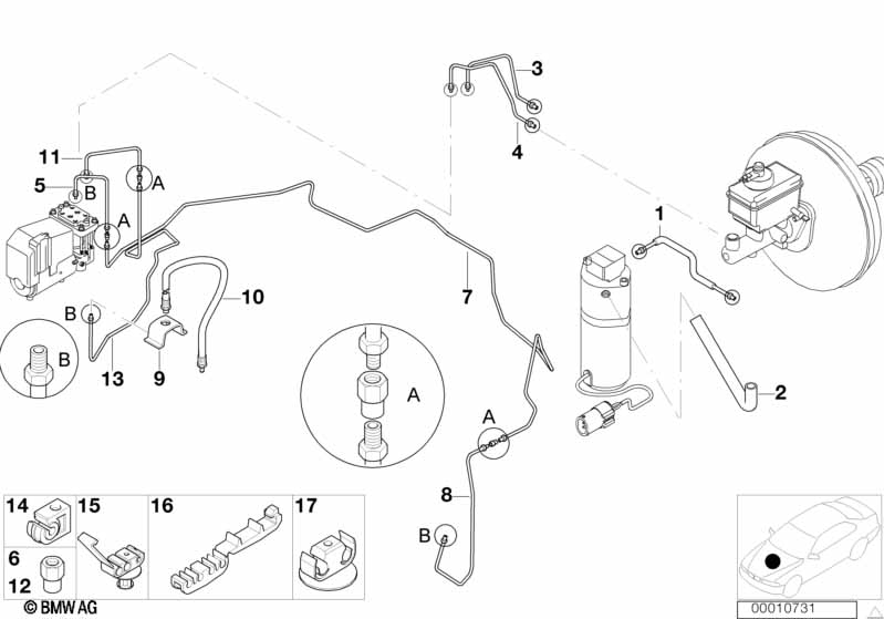 Front brake pipe, DSC