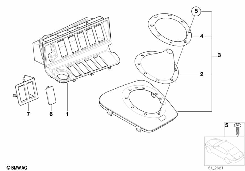 Storing partition mounting parts