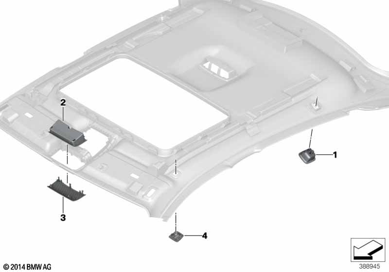 Mounting parts, roof antenna