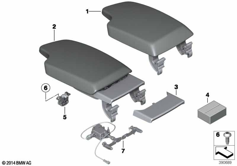 Armrest, centre console