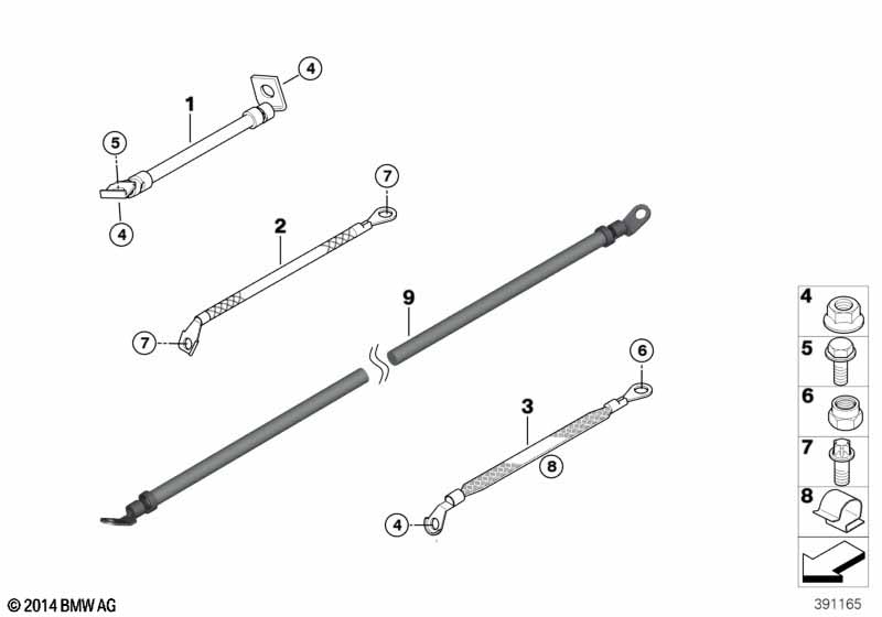 Genuine BMW 12427620472 E72 Ground Cable For Apm (Inc. Hybrid X6) | ML Performance UK Car Parts