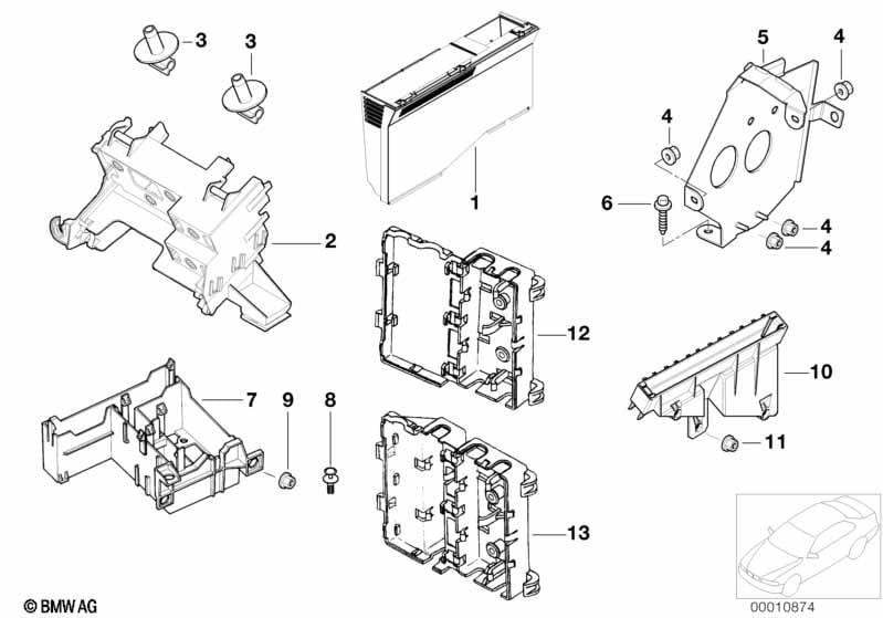 Bracket f body control units and modules