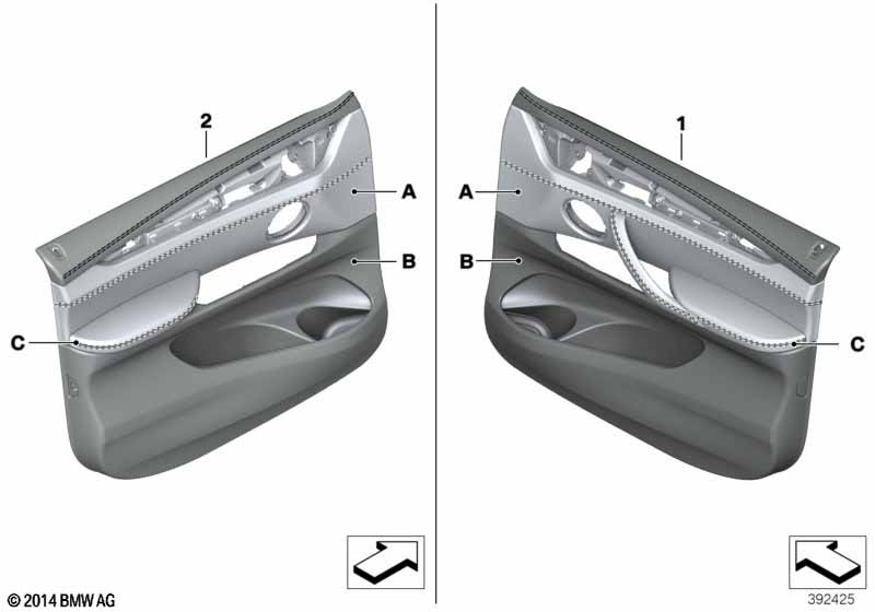 Genuine BMW 51417988469 F15 Door Panel, Leather, Front Left INDIVIDUAL (Inc. X5) | ML Performance EU Car Parts
