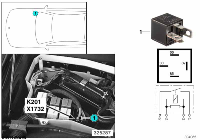 Relay, auxiliary fan, stage 3 K201