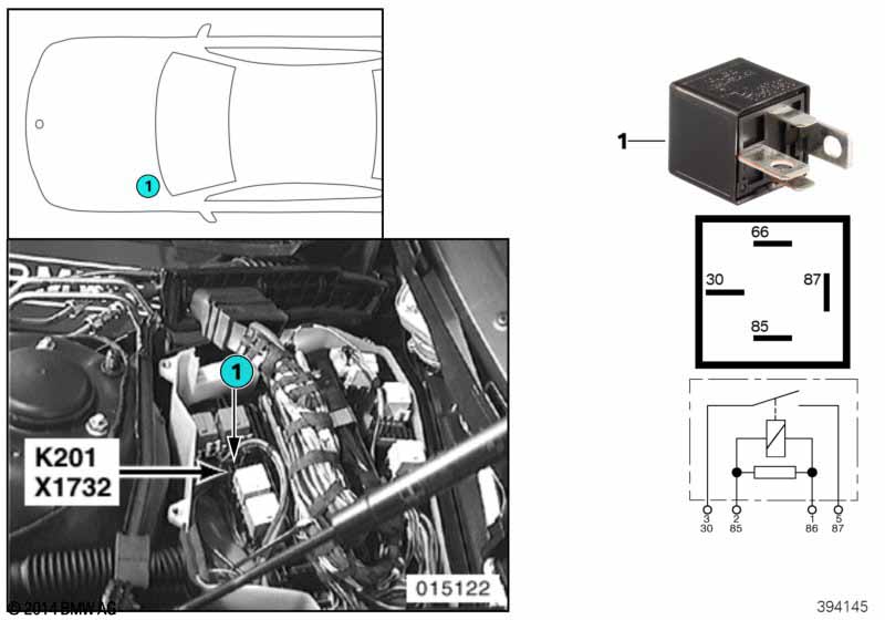 Relay, auxiliary fan, stage 3 K201