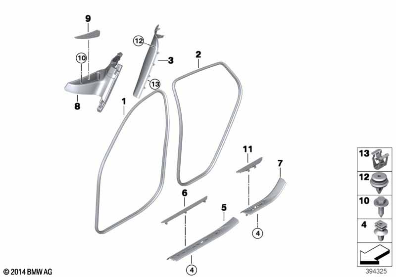 Genuine BMW 51477369576 F16 Insert Mat Velours, Right SCHWARZ (Inc. X6 50iX 4.4, X6 28iX & X6 M50dX) | ML Performance UK Car Parts
