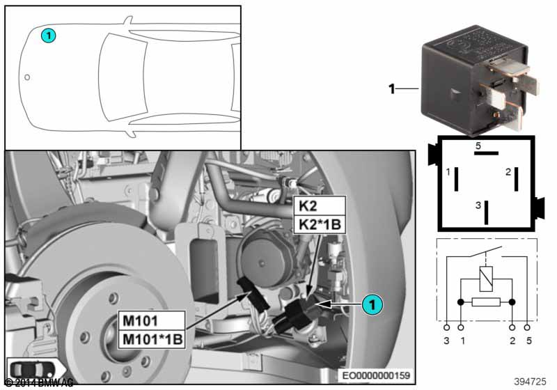 Secondary air injection pump relay K2