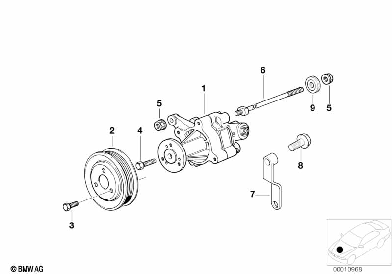 Genuine BMW 32421704636 E38 E31 Pulley (Inc. 750i, 750iL & 850Ci) | ML Performance EU Car Parts