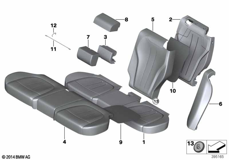 Genuine BMW 52208061284 Side Finisher, Leather, Right SILVERSTONE (Inc. X5 M & X6 M) | ML Performance UK Car Parts