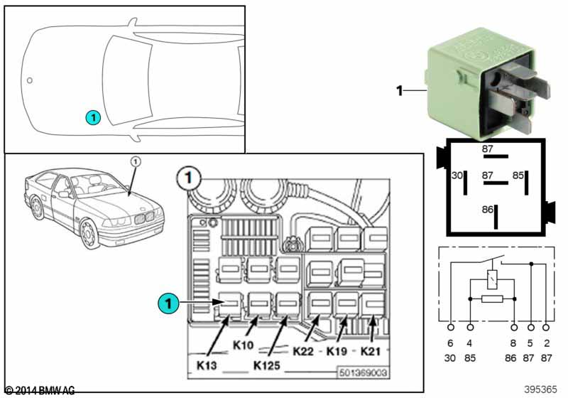 Relay for heated rear window K13