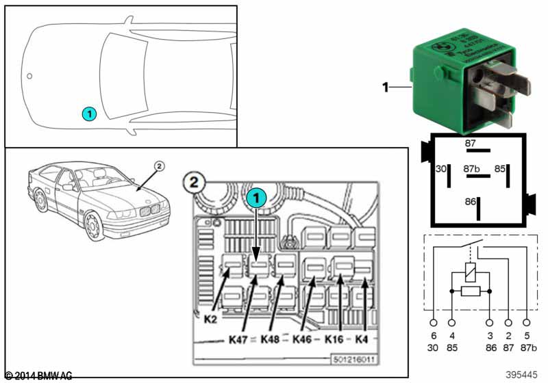 Relay, front fog lamp K47
