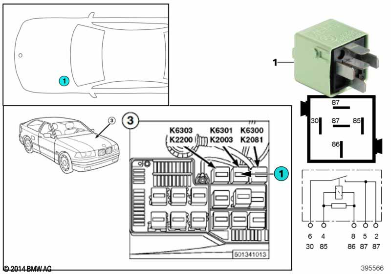Relay for fuel pump K6301