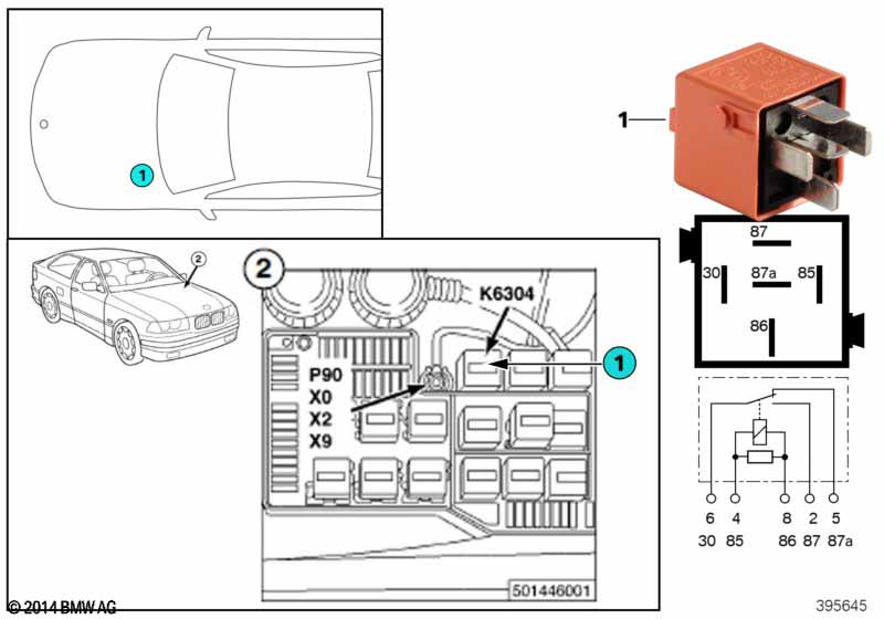 Secondary air injection pump relay K6304