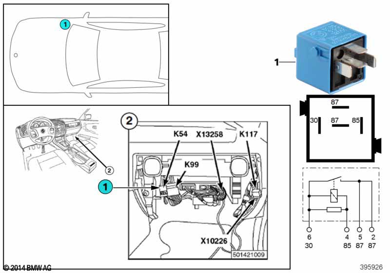 Relay for door lock heater K54