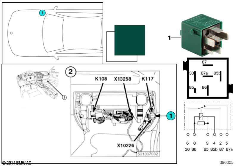 Relay for trunk lock K117