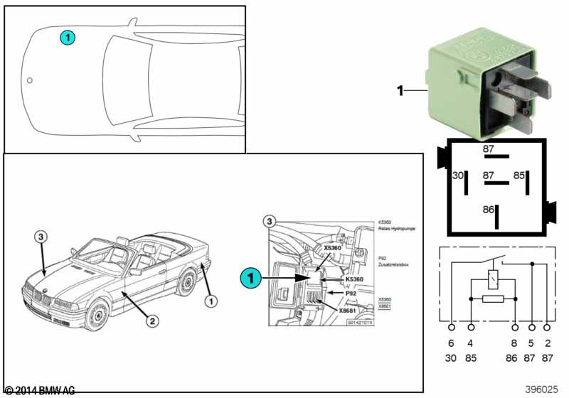 Relay for hydraulic pump K5360