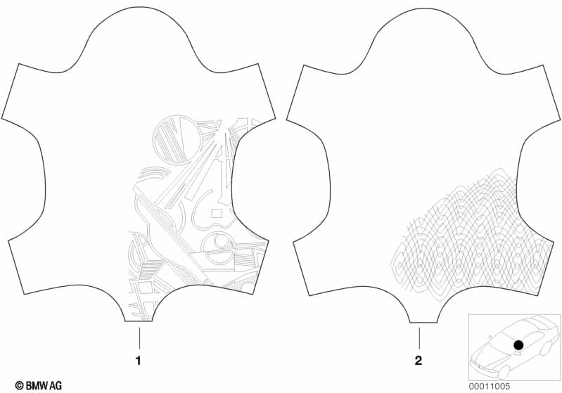 Running metre individual,embossed leath.