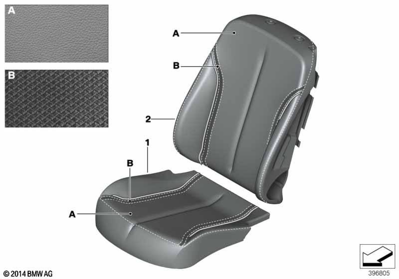 Indiv.cover, basic seat, front