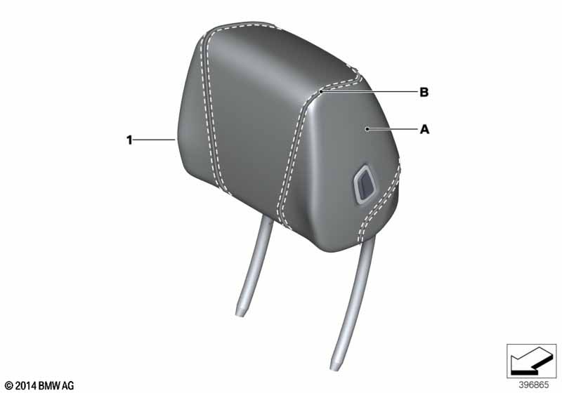 Indv. headrest, basic seat, front
