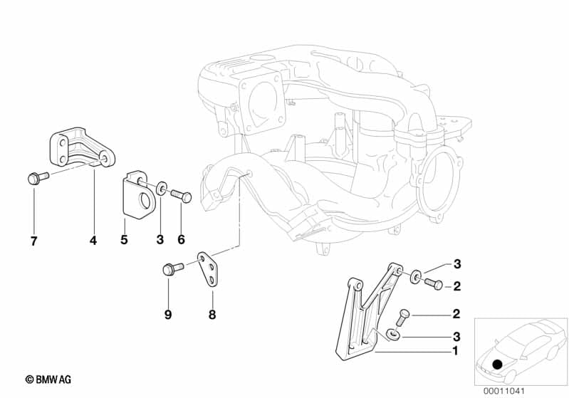 Mounting parts f intake manifold system
