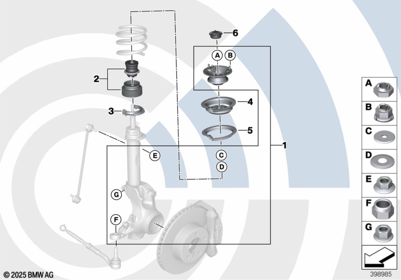 Repair kits for shock absorbers, rear