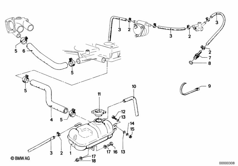 Genuine BMW 11531266478 E24 E23 E12 Hose (Inc. 525, 730 & 528) | ML Performance UK Car Parts