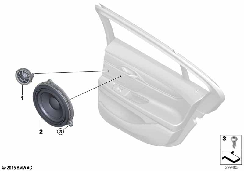Single parts f rear door hifi system
