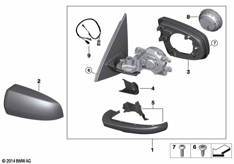 Exterior mirror (S430A)