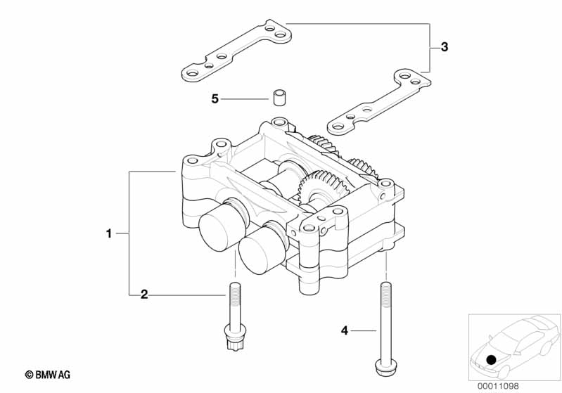 Housing with compensating shafts