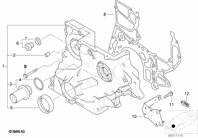 Genuine BMW 11142247095 E46 E39 Collar Screw M7X56 (Inc. 320d, 520d & 318d) | ML Performance UK Car Parts