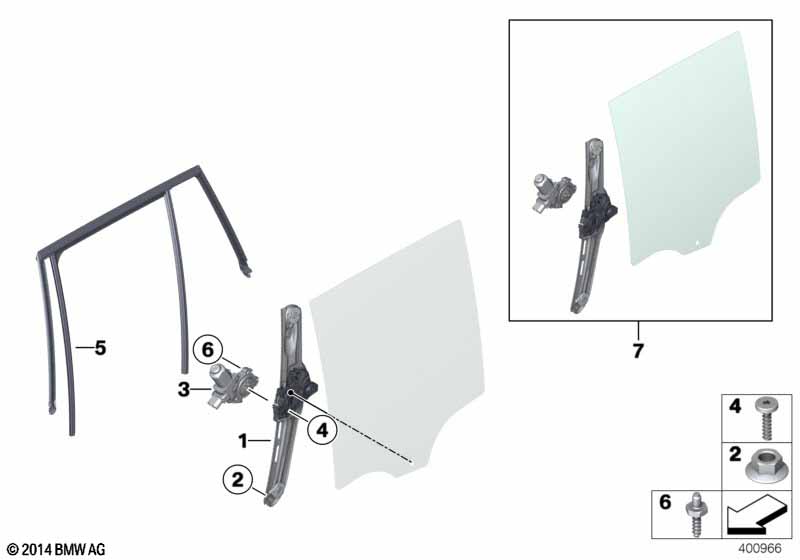 Door window lifting mechanism rear