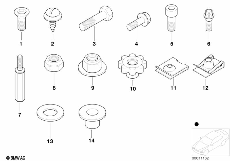 Armor plate mounting parts
