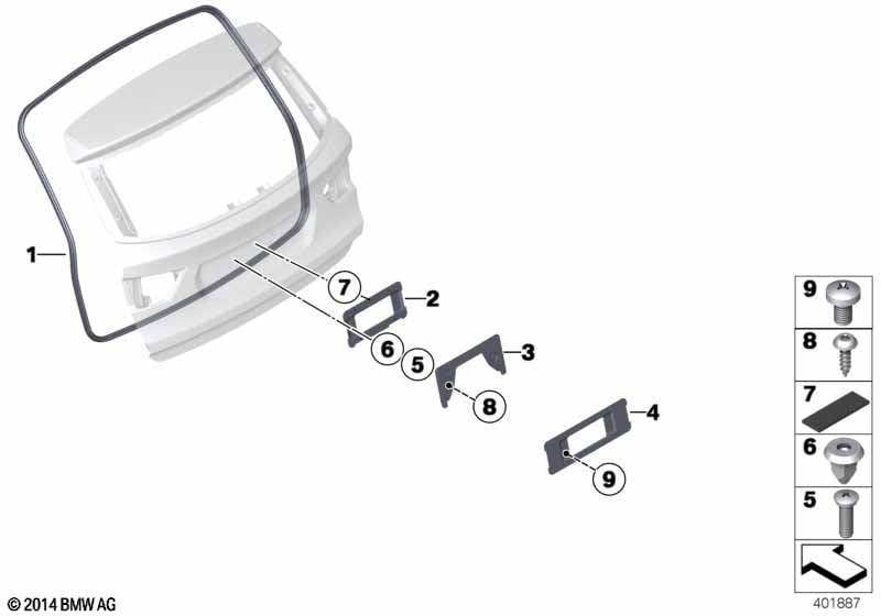 Genuine BMW 51767301846 F25 Trunk Lid Gasket (Inc. X3) | ML Performance UK Car Parts