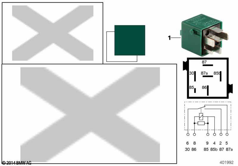 Relay, change-over contact, pine green