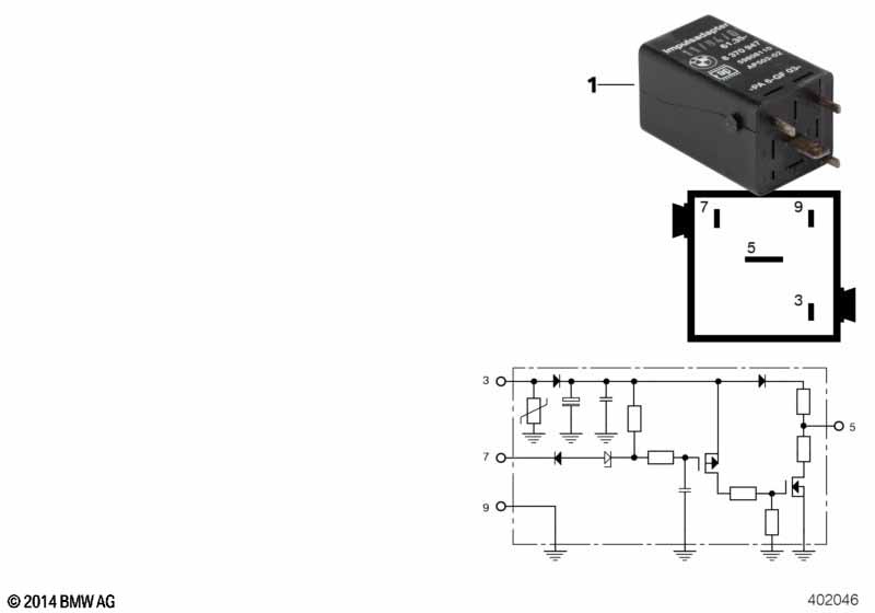 Relay, pulse adapter, black