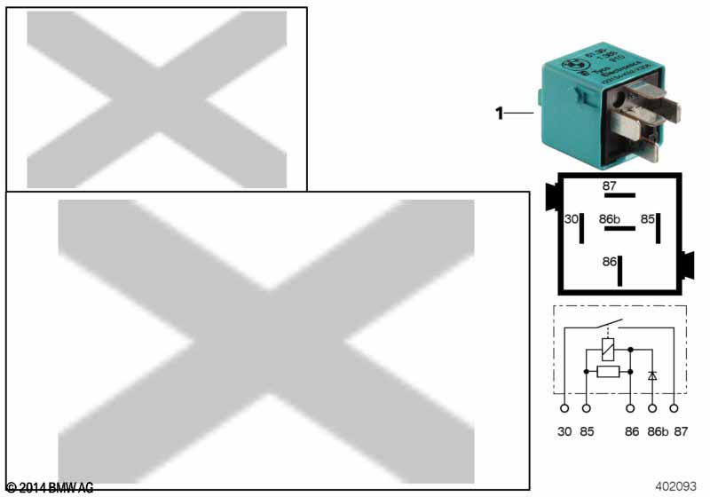 Relay, make contact, turquoise blue