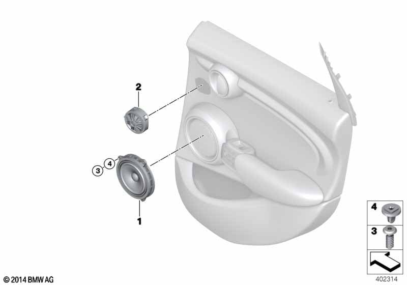 Single parts f rear door hifi system