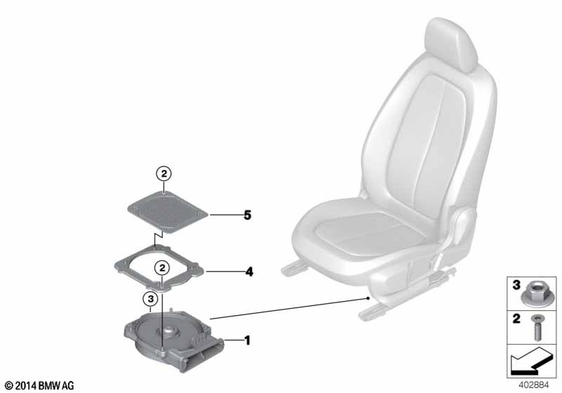 Genuine BMW 65139265335 F48 F45 Adapter Plate ZENTRALBASS (Inc. X1 18i, X1 20dX & 218d) | ML Performance EU Car Parts