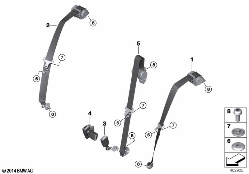 Genuine BMW Mini 72117363789 F55 Lower Belt Rear Right (Inc. Cooper, JCW ALL4 & Cooper SD ALL4) | ML Performance UK Car Parts