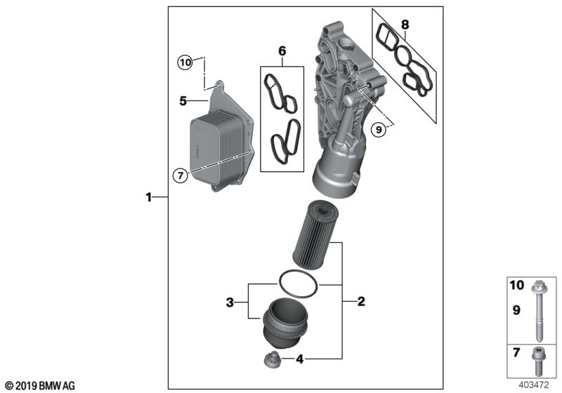 Lubricat.syst.-oil filter,heat exchanger