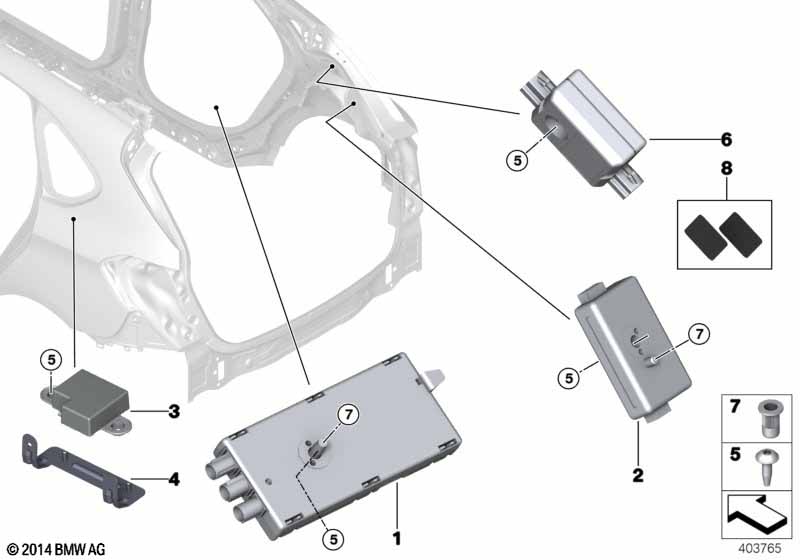 Genuine BMW 65209352602 F46 Antenna Amplifier Am/Fm AM/FM1/FM2 (Inc. 220d, X1 16d & 214d) | ML Performance EU Car Parts