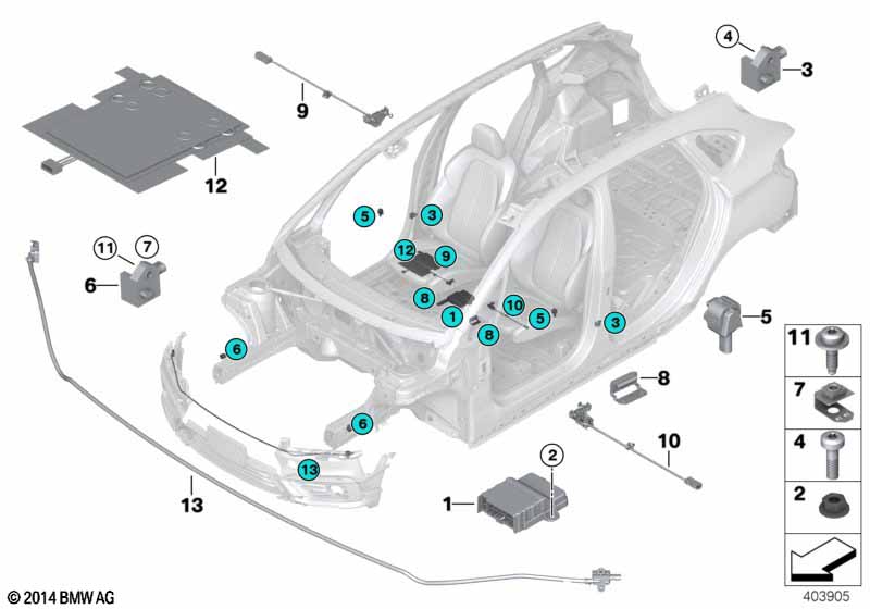 Genuine BMW 65779361958 F39 Sensor Mat F Co-Driver's Seat Identif. (Inc. X2 18d, X2 28iX & X2 20i) | ML Performance UK Car Parts